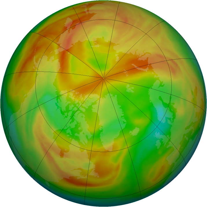 Arctic ozone map for 10 April 2007